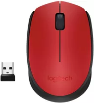 Mouse Inalámbrico Logitech  M170 M170 Rojo Y Negro