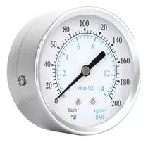 Manómetro De Agua 0-14 Kg/cm 0-200 Psi De Doble Escala 1/8np