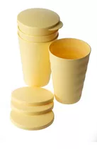 Paquete  4 Vasos Grandes Con Tapa Tupperware 