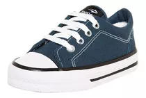 Zapatillas Topper Derby Lona Para Niños Color Azul