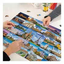Europe Travel Puzzle 1000 Pieces For Adults, Eiffel Tower Bi