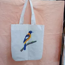 Bolso Tela Artesanal, Pintado A Mano, Exclusivo, 40 X 40 Cm