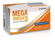 Mega Omega3 X 30 Cápsulas (200mg Dha + 400mg Epa) Roemmers® Sabor Neutro