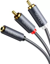 Cable Audio Ugreen 3.5mm Auxiliar Hembra A 2rca Macho 25cm