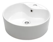 Bacha Piazza A029 De Apoyo Redonda Baño Monocomando Acabado Esmaltado Color Blanco