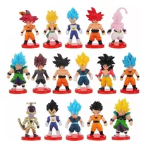 Dragon Ball De Juguetes Mini Goku Colección Anime 16 Pzs
