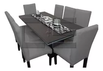 Juego De Comedor Cediseno Cediseno Moderno Con 8 Sillas Mesa De 200cm De Largo Máximo X 90cm De Ancho X 77cm De Alto