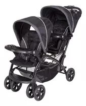 Coche Baby Trend Sit N Stand Double Mellizos Gris Gemelar