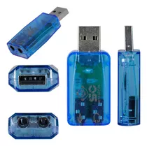 Adaptador De Audio Usb 5.1 Tarjeta Sonido Para Ps5 Pc Laptop Color Azul