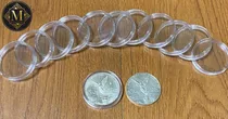 20 Capsulas De Acrílico Para Monedas De Una Onza 40 Mm