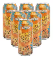 Cerveza Antares Honey Beer Rubia Artesanal Pack X6 Latas