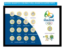 Quadro Moedas Olimpiadas Coleção Jogos Olimpicos Rio 2016
