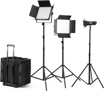 Godox Led1000bi Ii S30 Led 3-light Kit With Stands