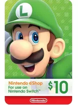 Cartão Nintendo Eshop $10 Dólares (americana) Us