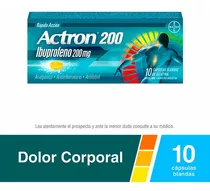 Actron 200 Mg 10 Cápsulas Blandas De Gelatina