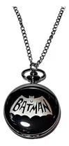 Reloj Analogo Bolsillo Diseño Batman Negro+ Cajita 