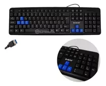 Teclado Padrão C/fio Jogo Usb Plug & Play Abnt Multimídia