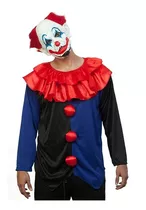 Mascara Payaso Rosso The Clown Terror Halloween Latex Deluxe