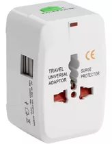 Adaptador Viajero Cargador 2 Usb Enchufe Universal 220v