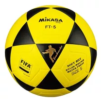 Pelota De Fútbol Mikasa Ft-5 Nº 5 Color Amarillo Y Negro