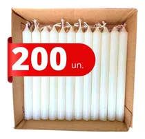 200 Velas Palito Branca Atacado 13,5 Cm De Qualidade