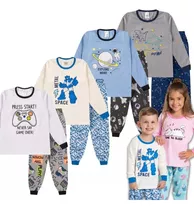 Kit Pijama Frio Infantil Menino - Inverno 2 Pijamas Algodão