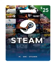 Gift Card Steam - 25 Dólares - Steam Wallet Argentina