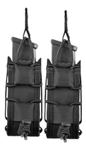 Kit 2 Porta Carregador Pistola Reload Invictus Modular Molle Cor Preto