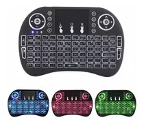 Mini Teclado Inalambrico Touchpad Iluminado Smart Tv Box Ñ Color Del Teclado Negro