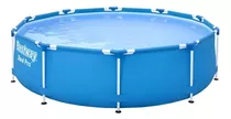 Piscina Estructural Redondo Bestway 56679 Con Capacidad De 4678 Litros De 3.05m De Largo X 305m De Ancho De 3.05m De Diámetro  Azul