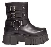 Borcegos Botas Mujer 100% Cuero Vacuno Caña Baja  Metal 6700