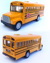Miniatura Ônibus Escolar Coleção De Ferro Com Fricção