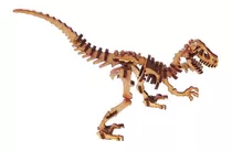 Quebra Cabeça 3d Mdf, Mini Dinossauro Velociraptor