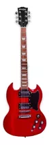 Guitarra Eléctrica Persian Egr240 Sg De Madera Maciza Roja Con Diapasón De Palo De Rosa