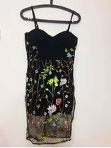 Vestido Con Bordado En Flores Small