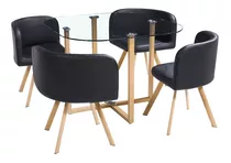 Comedor Compacto De 4 Personas Negro