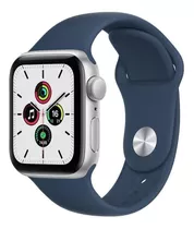 Apple Watch Se (gps, 40mm) - Caja De Aluminio Color Plata - Correa Deportiva Azul Abismo