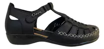 Guaracha Cuero Mujer Combinada Art Canela Marca Claris Shoes