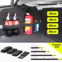 4 Bandas Organizadoras Elasticas Con Velcro Cajuela Vehiculo