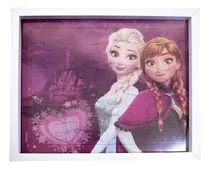 Porta Retrato Quebra Cabeça Anna E Elsa Frozen Disney Foto