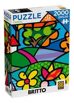 Puzzle Romero Britto 2000 Peças Campo Quebra Cabeca Grow