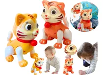 Brinquedo Musical Robô Infantil Tigre Animal Rotativo Luz