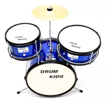 Bateria Infantil Andaluz Drum Kids Com Banco E Prato