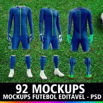 Pacote 92 Mockups De Futebol Realista 100% Editável Psd