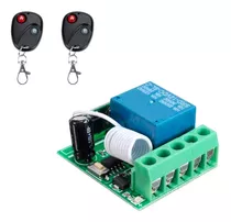 Receptor Inalámbrico 1 Rele 2 Controles Remotos 433mhz Kit