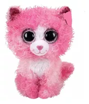 Ty Beanie Boos Gata Rosa   - 24 Cm Presente Natal