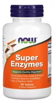 Enzimas Superdigestivas Now Foods, 90 Comprimidos, Sabor Sin Sabor