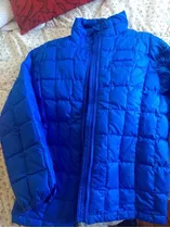 Campera De Pluma Marmot Usa Azul Talle 10 Años. Unisex