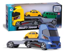 Caminhão Carreta Cegonha Com 2 Carrinhos Brinquedo Truck