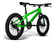 Bicicleta Infantil Aro 20 Câmbio Shimano Disco 7v Gts Mtb20 Cor Verde Kawasaki Tamanho Do Quadro Único